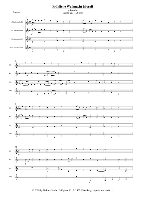 gallery: Fröhliche Weihnacht, , Klarinettenquartett