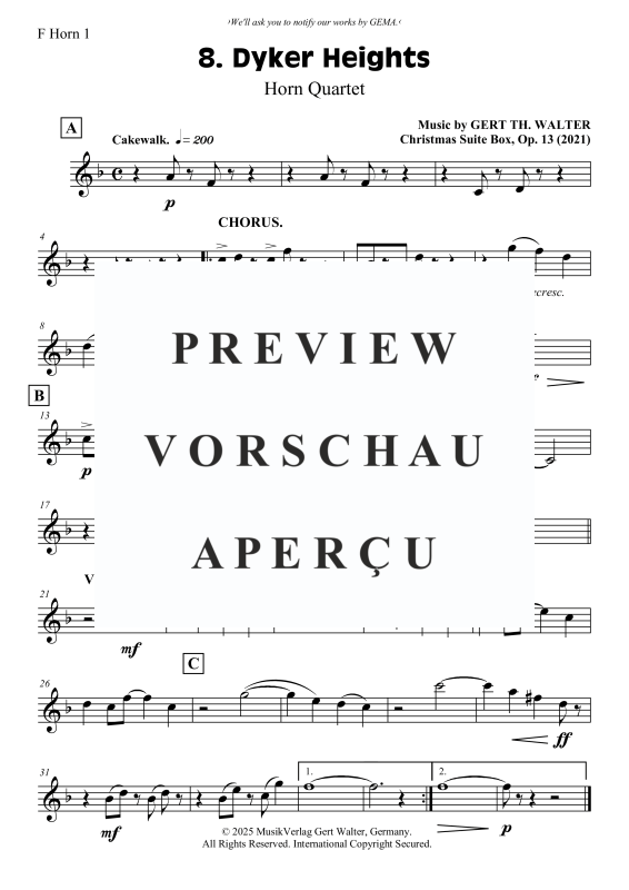 Produktgalerie: Seite 5 von 8 Dyker Heights, , (Horn Quartett)