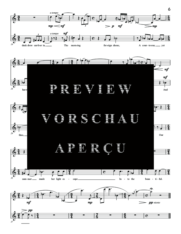 Produktgalerie: Seite 11 von 11 Five Poems of Emily Dickinson, , (Gesang und Klarinette)