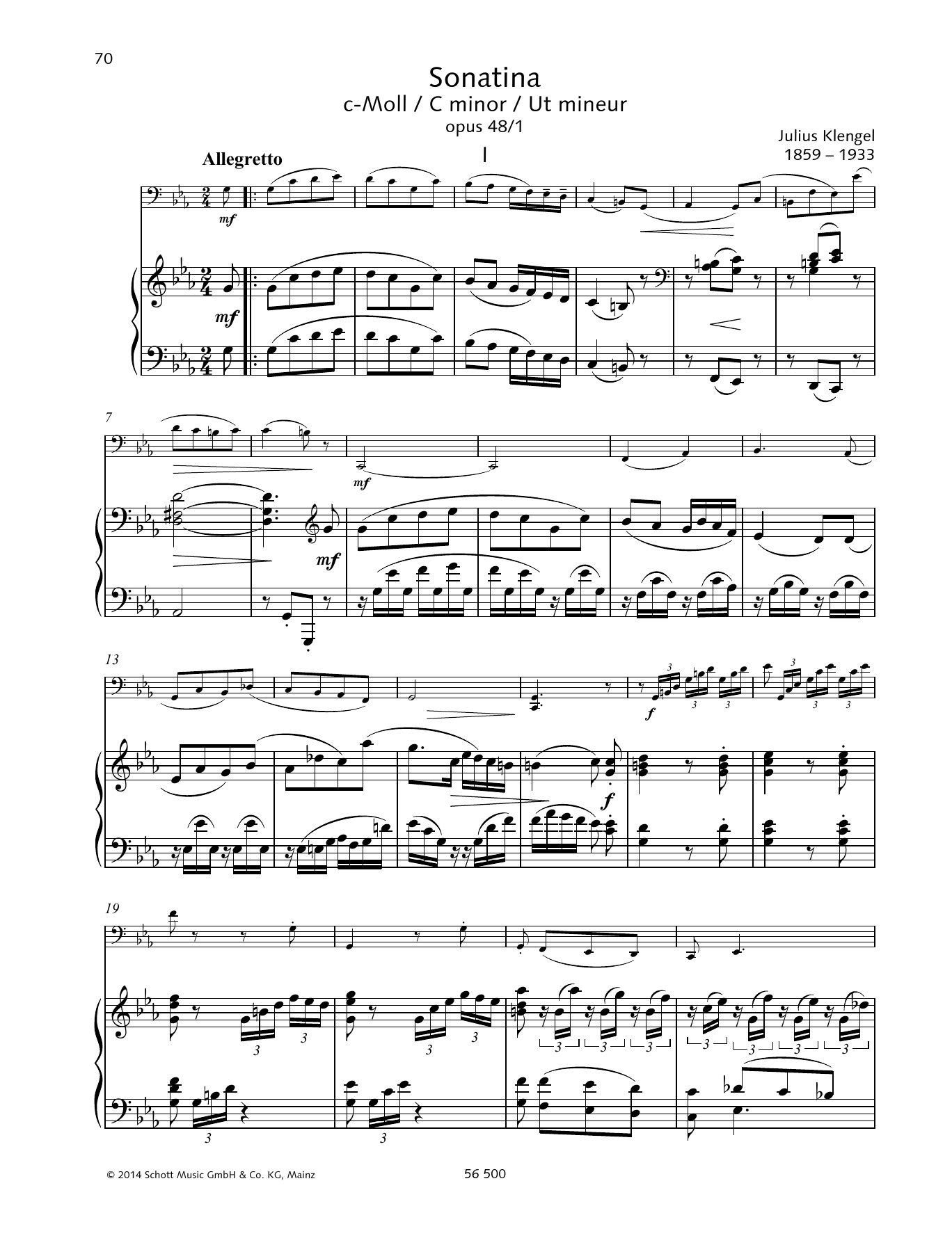 Product picture to: Sonatina C minor