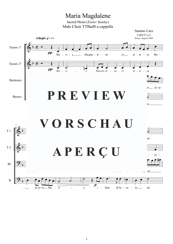 Produktgalerie: Seite 2 von 8 Maria Magdalene, , Männerchor