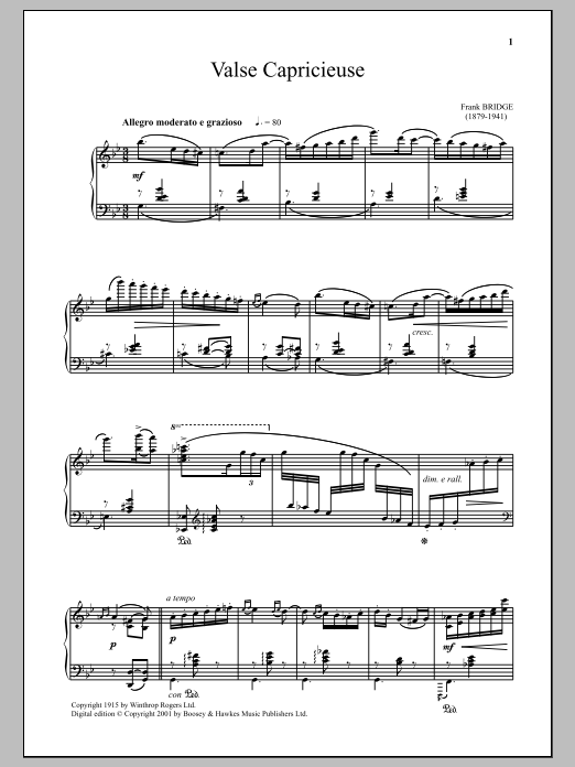Product gallery: Page 1 of 1 Valse Capricieuse, Frank Bridge