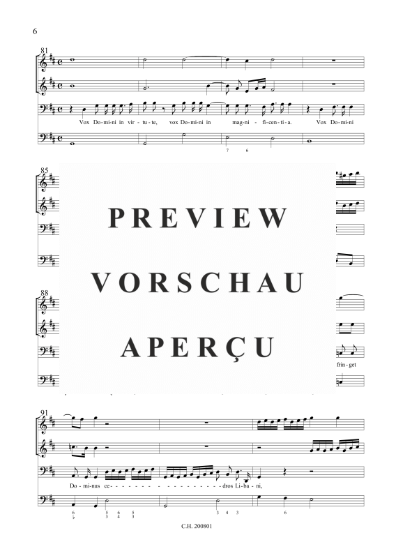Produktgalerie: Seite 7 von 11 Vox Domini super aquas (Psalm 29), , Gemischtes Ensemble Bass, 2 Violinen und BC