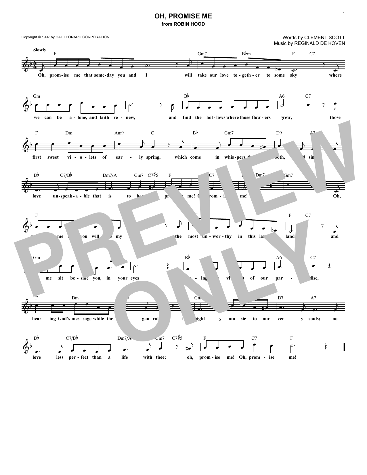 Produktbild zu: Oh, Promise Me