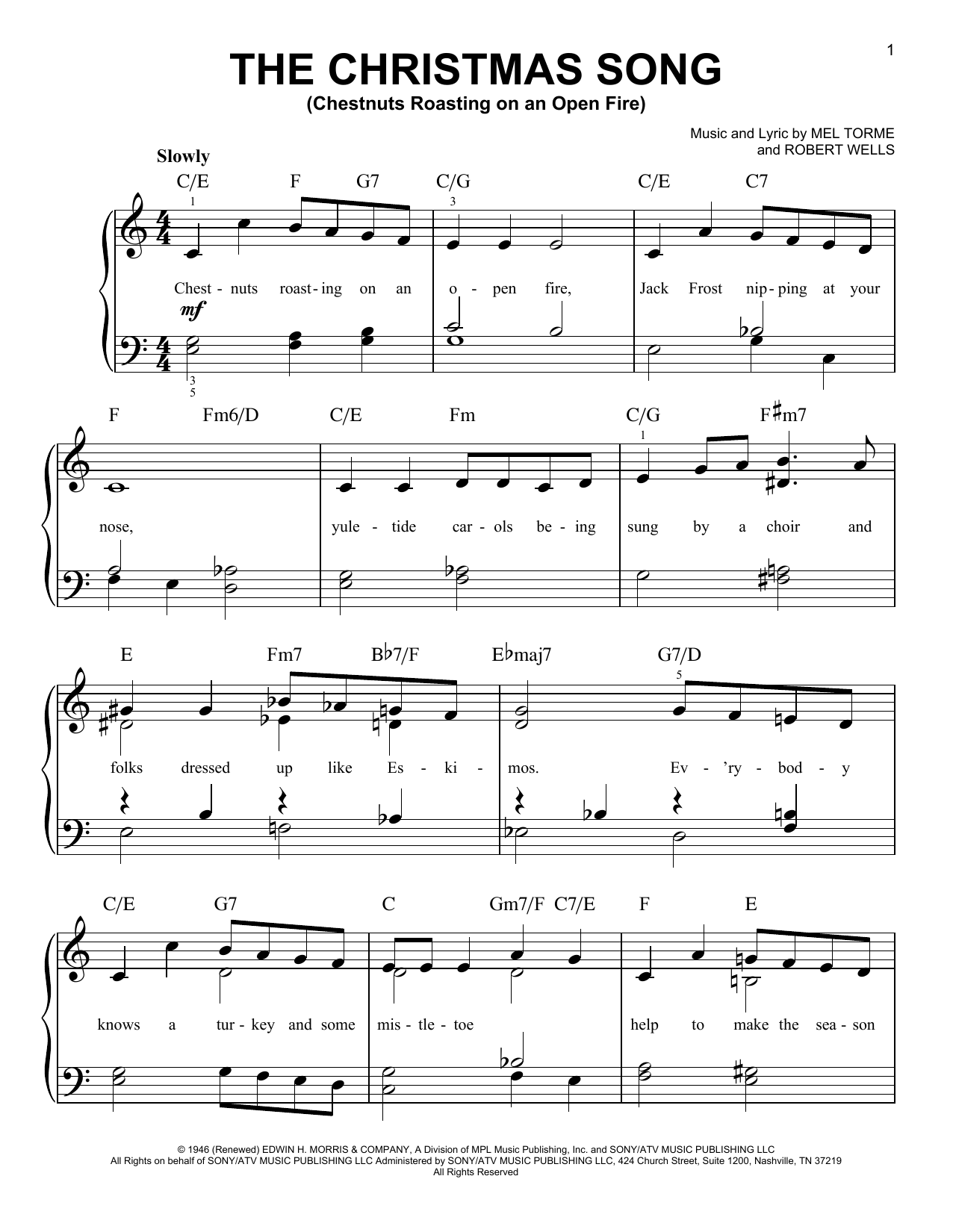 Produktgalerie: Seite 1 von 1 The Christmas Song (Chestnuts Roasting On An Open Fire), Frank Sinatra, Klavier