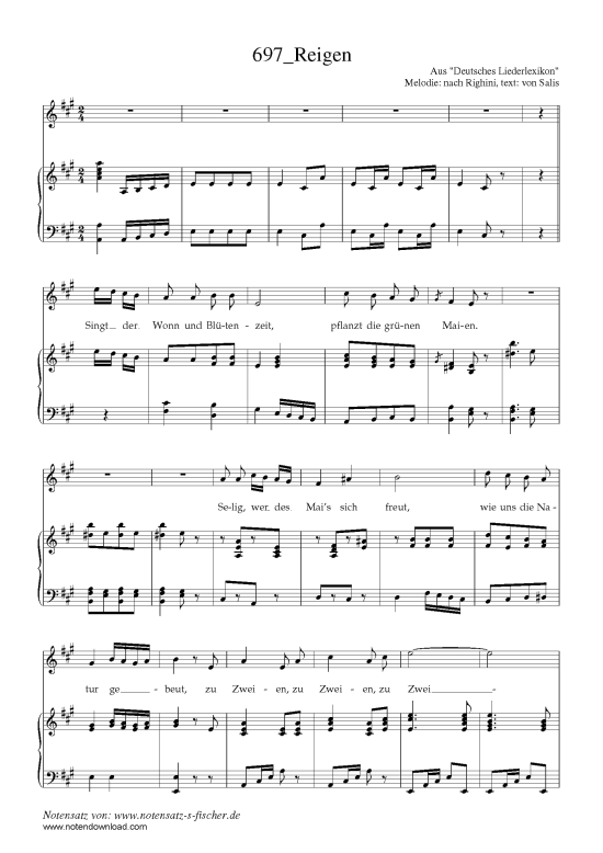 Product picture to: Reigen Aus "Deutsches Liederlexikon" A. Härtel (1865)