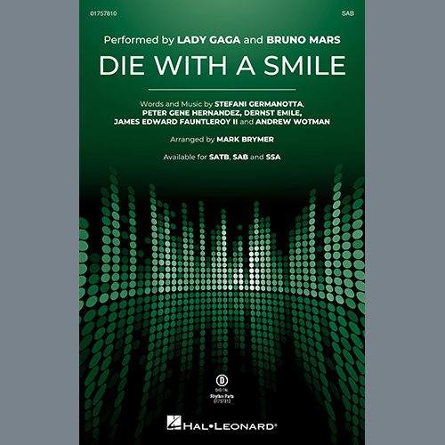 Produktbild zu: Die With A Smile (arr. Mark Brymer)