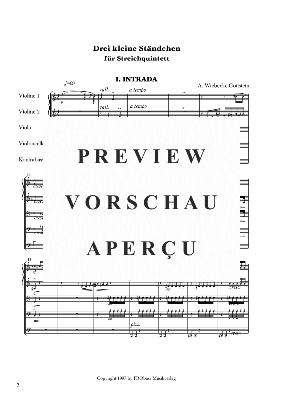 gallery: Drei kleine Ständchen, , Streichquintett