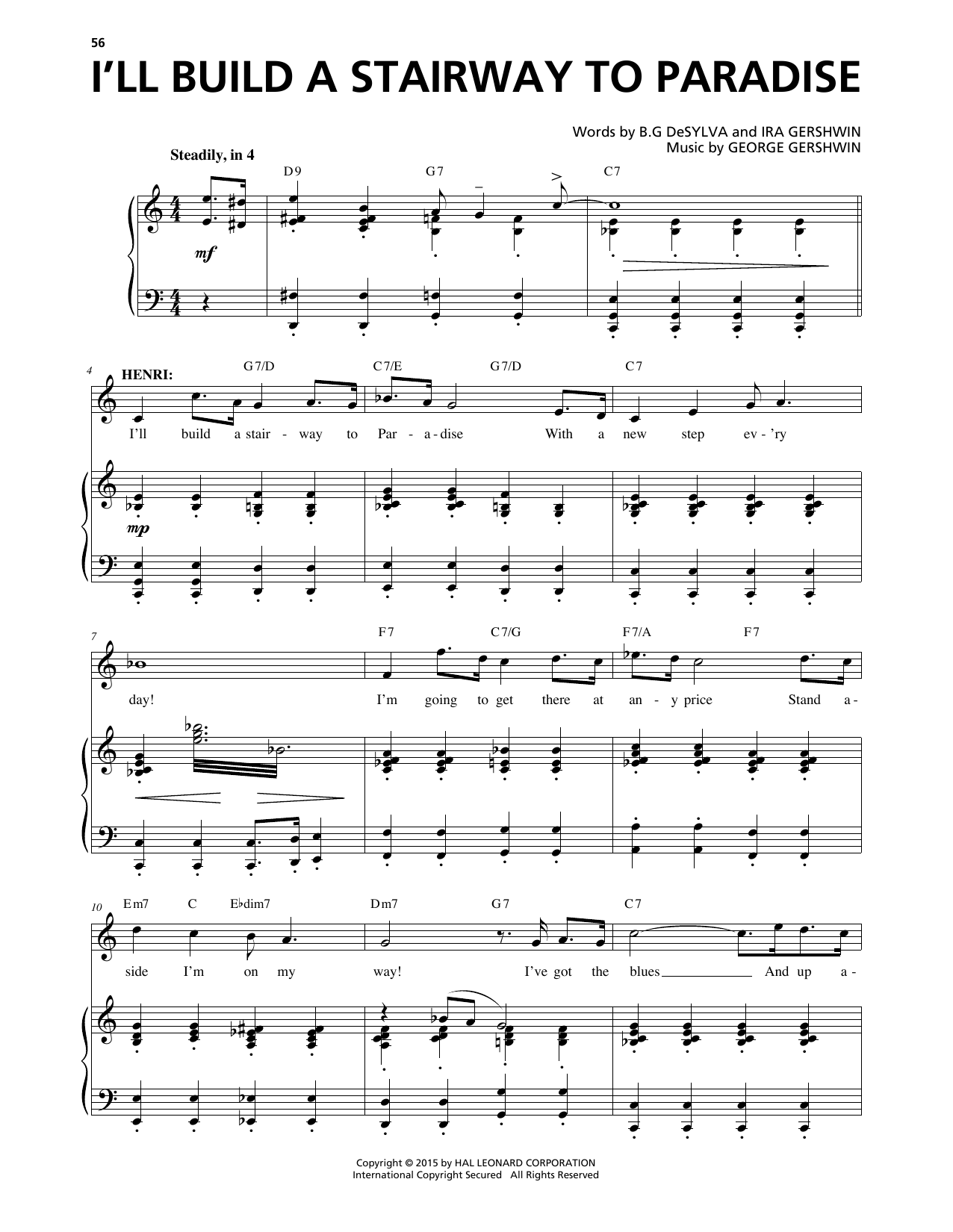 Produktbild zu: I'll Build A Stairway To Paradise (from An American In Paris)