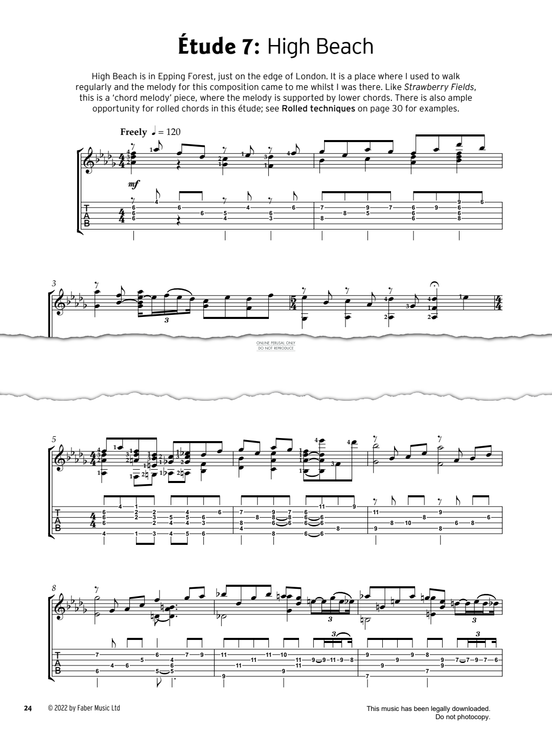 Produktgalerie: Seite 1 von 1 Étude 7: High Beach, Tom Ollendorff, Gitarre