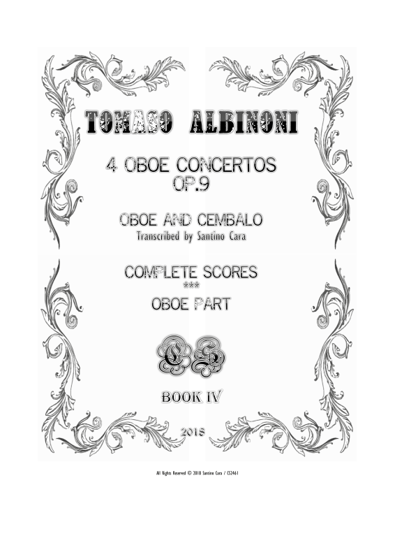 Product picture to: Four Concertos Op.9Tomaso Albinoni