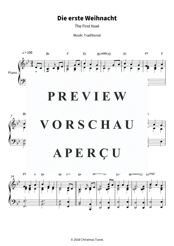 Produktgalerie: Seite 1 von 6 Die erste Weihnacht - The First Noel - Der englische Weihnachtsklassiker, , Klavier Solo