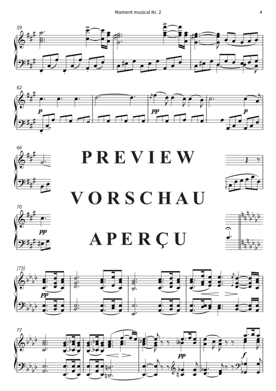 Product gallery: Page 7 of 8 Moment musical Nr. 2 , , Piano Solo