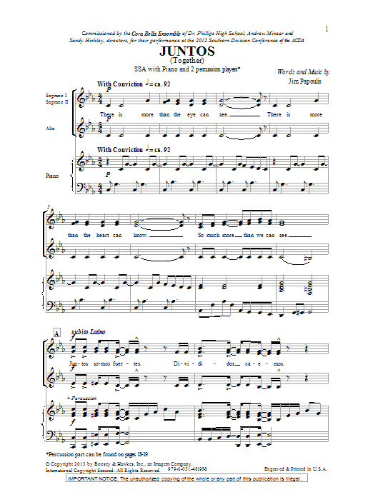 Produktgalerie: Seite 1 von 1 Juntos, Jim Papoulis, Chor