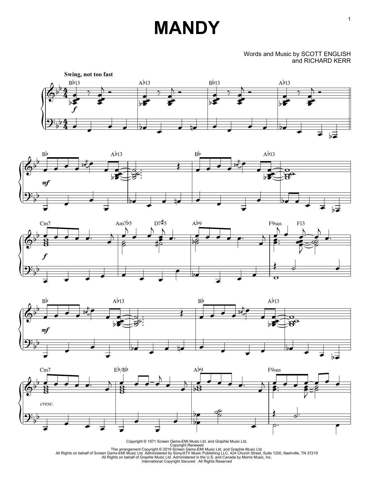 Product picture to: Mandy [Jazz version]