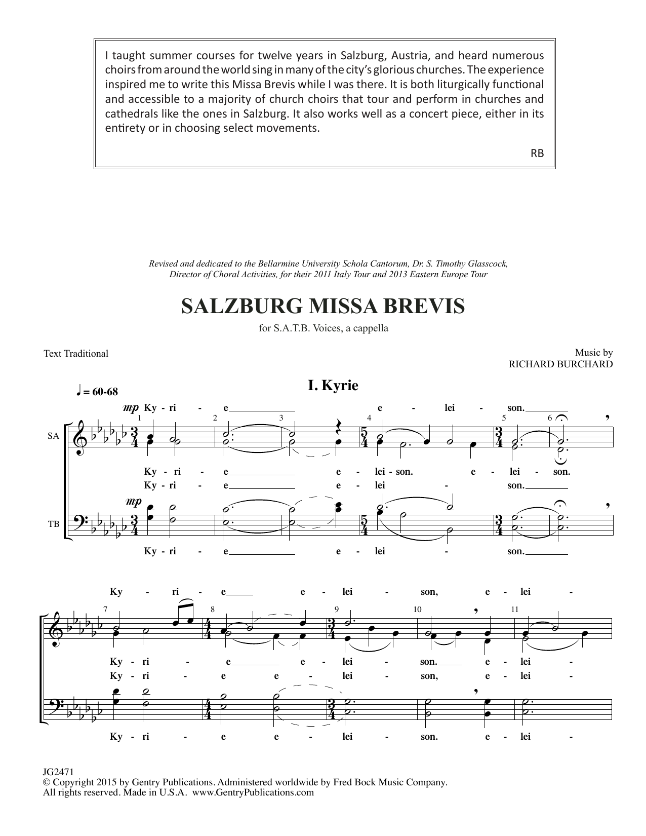 Product picture to: Salzburg Missa Brevis