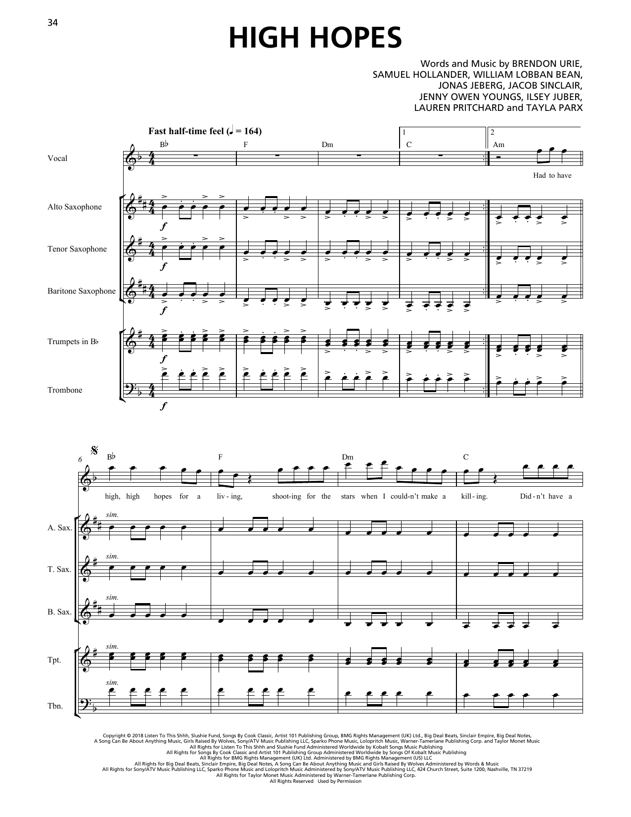 Product picture to: High Hopes (Horn Section)