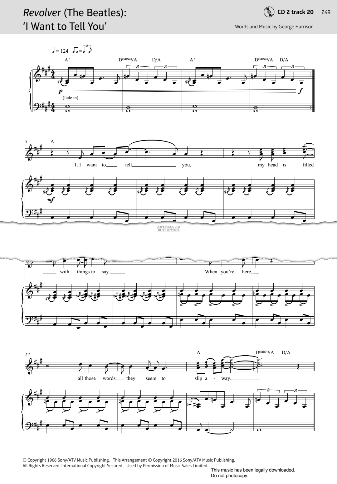 Produktgalerie: Seite 1 von 1 I Want To Tell You, The Beatles, Gesang, Gitarre, Klavier