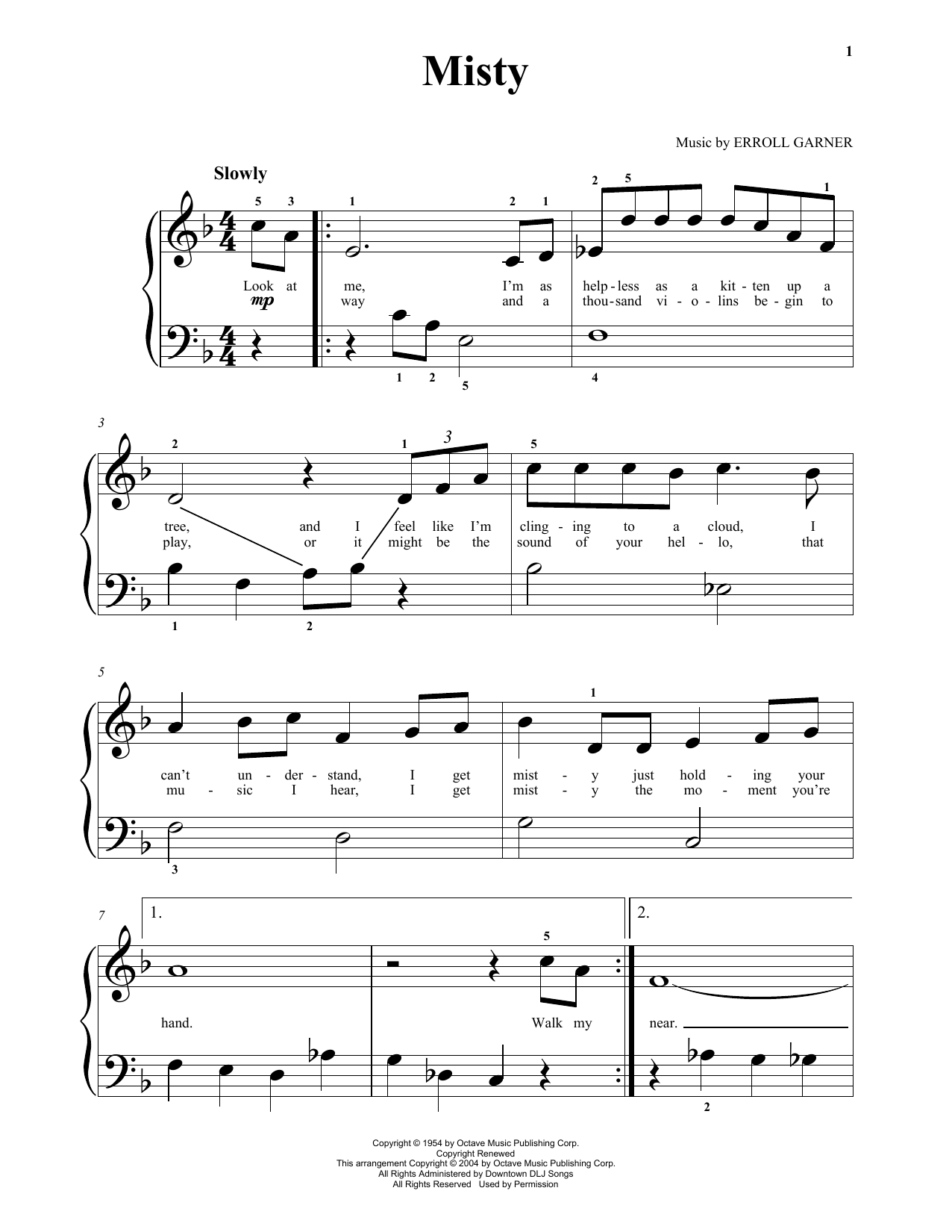 Produktgalerie: Seite 1 von 1 Misty, Johnny Mathis, Klavier