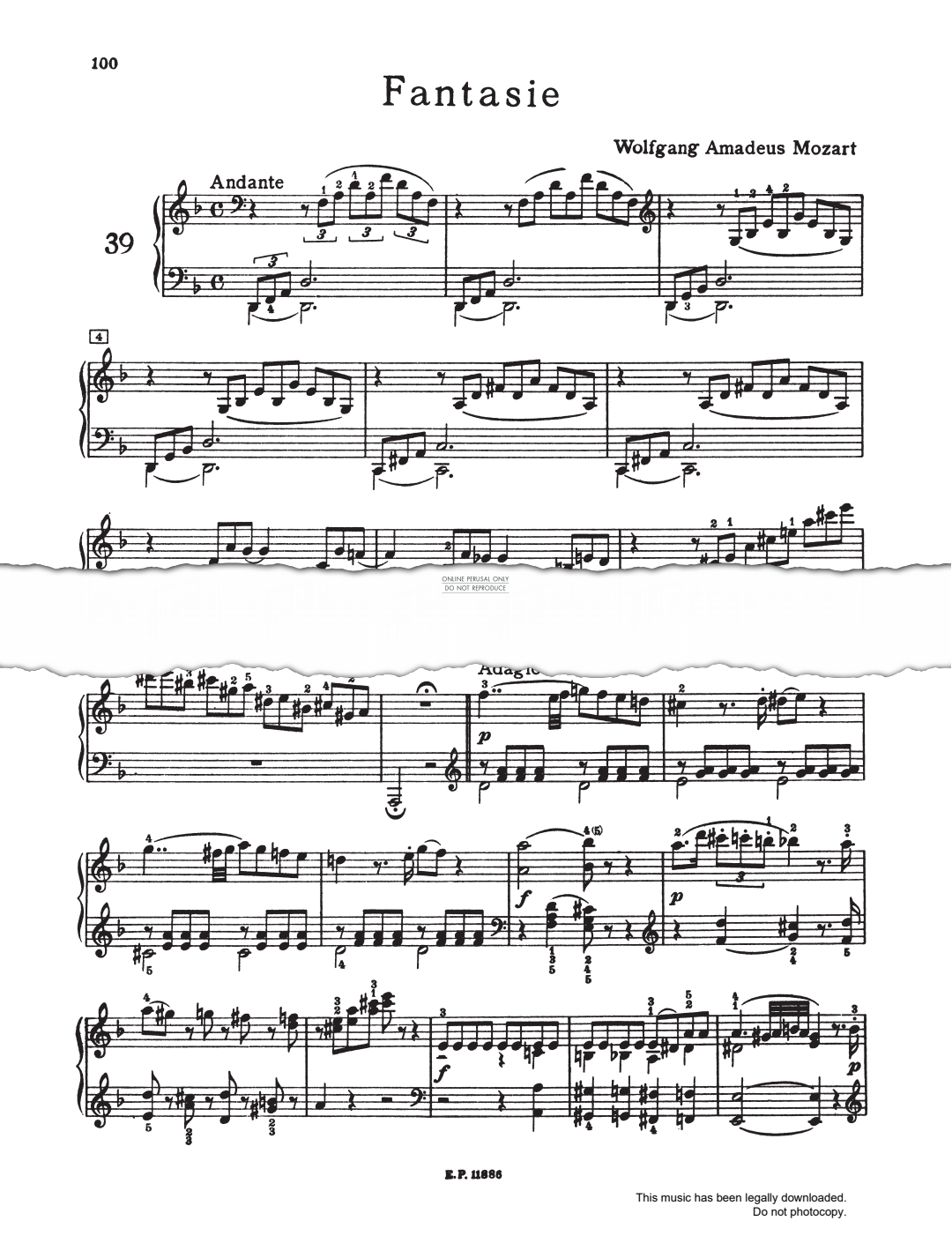 Produktbild zu: Fantasie In D Minor KV397