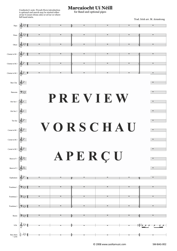 Produktgalerie: Seite 4 von 11 Marcaiocht Ui Neill (ONeills Cavalcade), , Concert Band und Dudelsack Solo