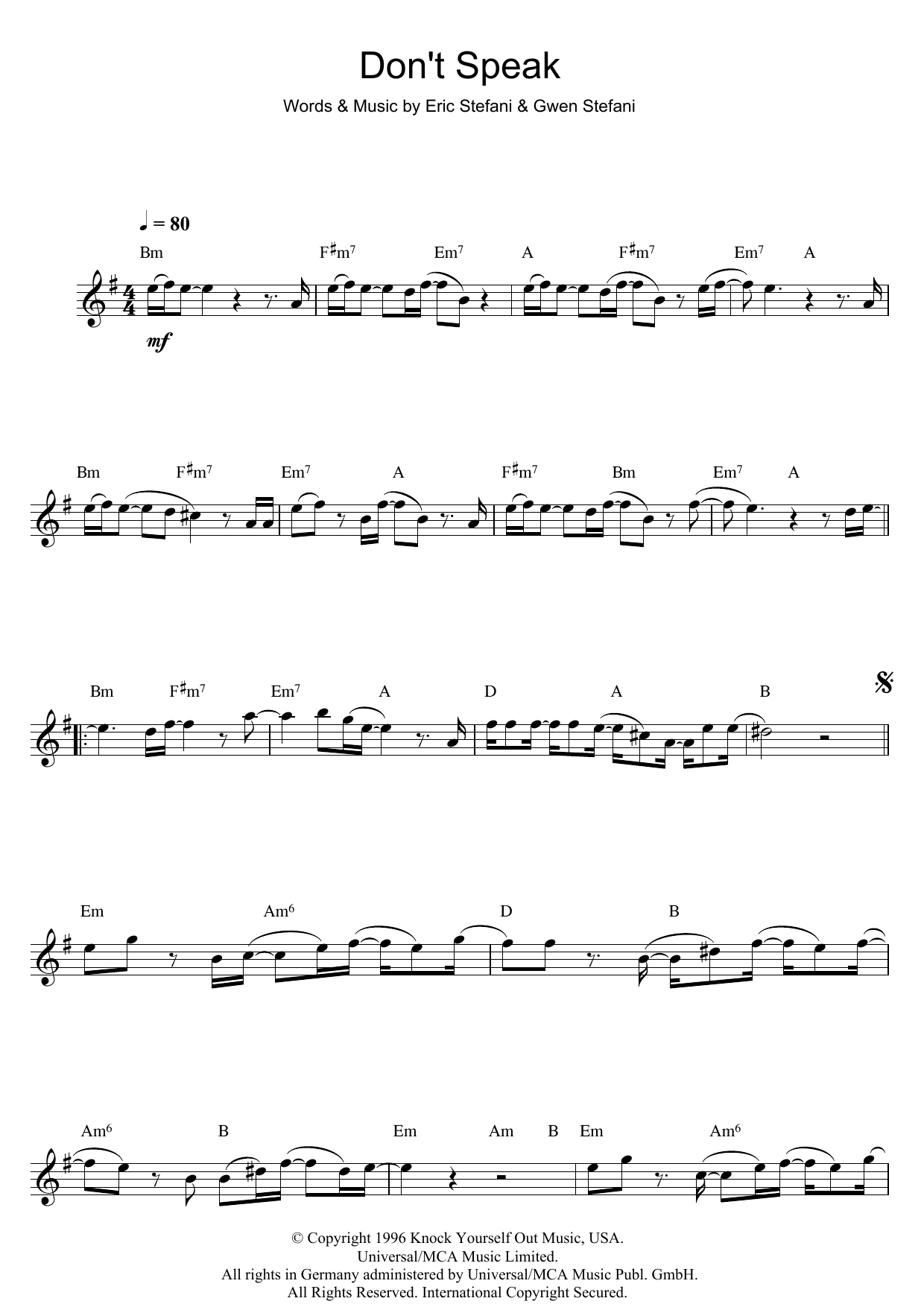 Product gallery: Page 1 of 1 Don't Speak, No Doubt