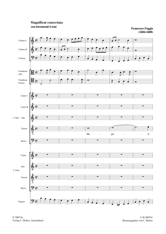 gallery: Magnificat concertata, , (Gemischtes Ensemble 9 Stimmen, Streicher, Posaunen und BC)
