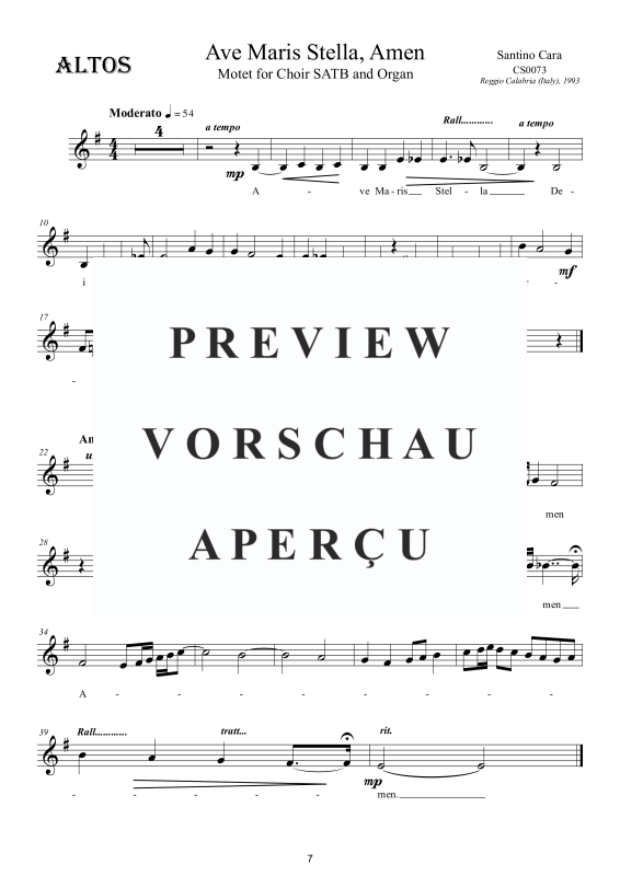 Produktgalerie: Seite 8 von 10 Ave Maris Stella, Amen - Motette, , Gemischter Chor und Orgel
