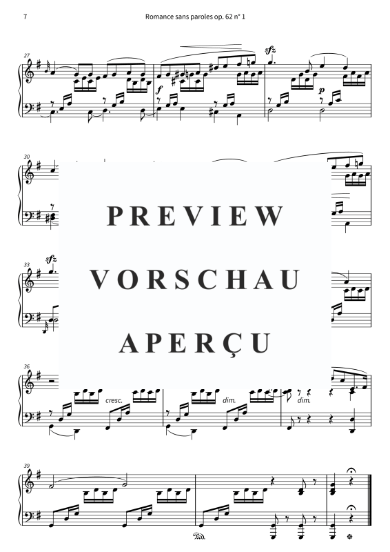 Product gallery: Page 9 of 11 Romances sans paroles op. 62, , Mendelssohn “Chant du gondolier,” Romances sans paroles by Mendelssohn, Mendelssohn piano score, “Chant du printemps” by Mendelssohn for piano, Mendelssohn, Op. 62 for piano, “Marche funèbre” by Mendelssohn, Romances sans paroles score, Mendelssohn for piano