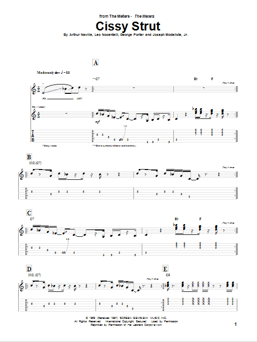 Product gallery: Page 1 of 1 Cissy Strut, The Meters