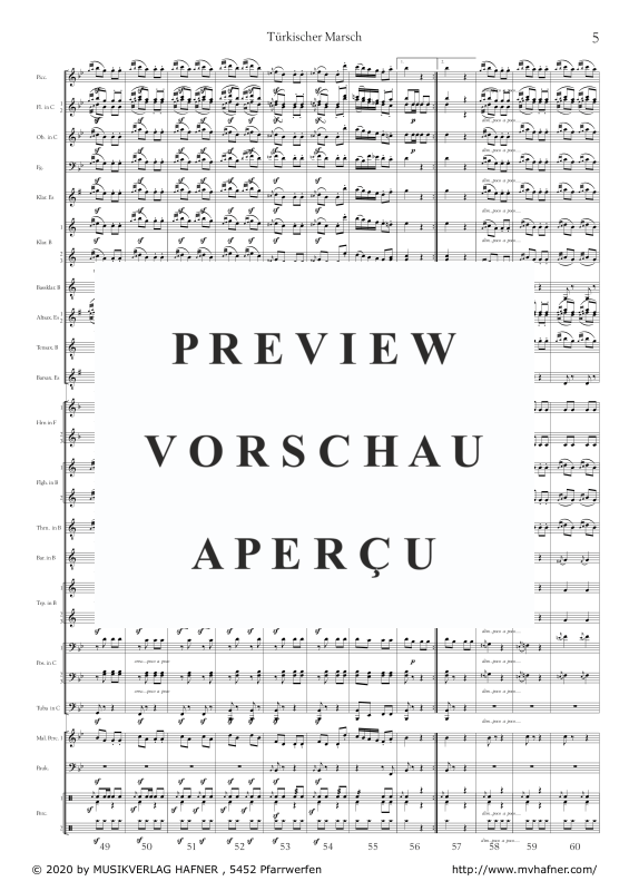 Product gallery: Page 10 of 11 Türkischer Marsch, , (large wind orchestra)