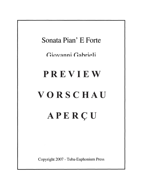 gallery: Sonata Pian´ E Forte , , (Tuba Ensemble EEEETTTT)