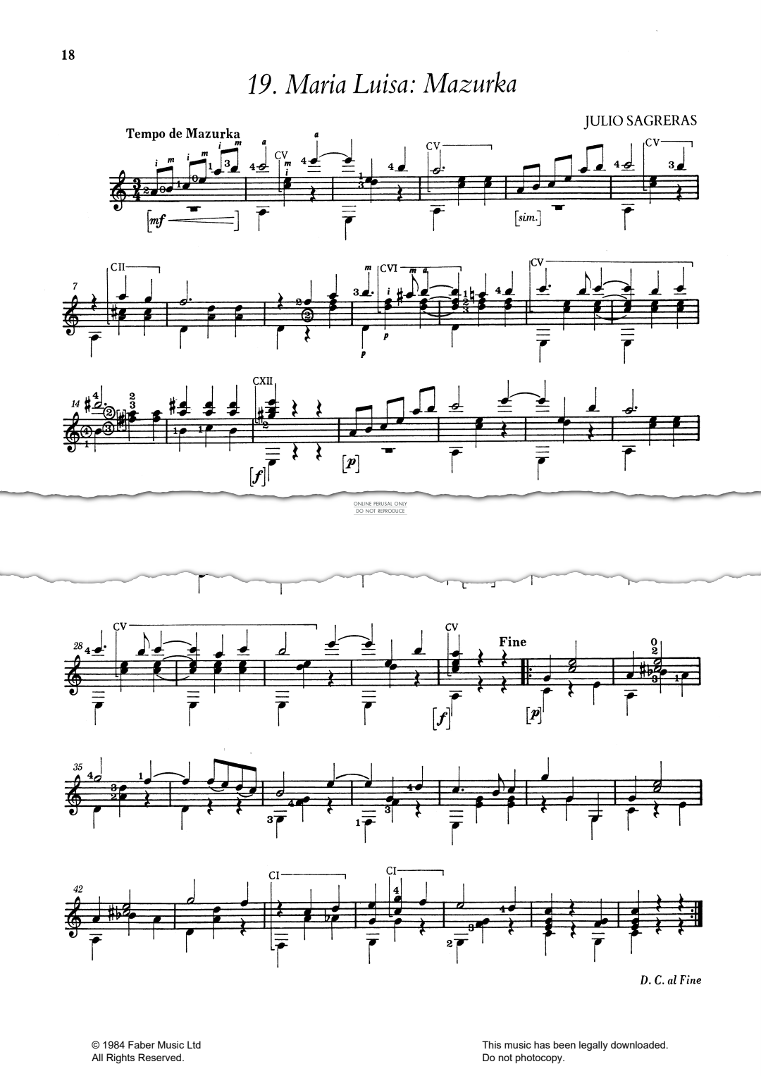 Produktbild zu:  Maria Luisa: Mazurka - Julio Salvador Sagreras