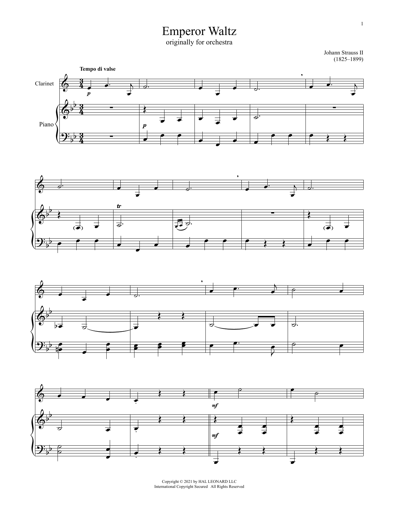 Product picture to: Emperor Waltz, Op. 437