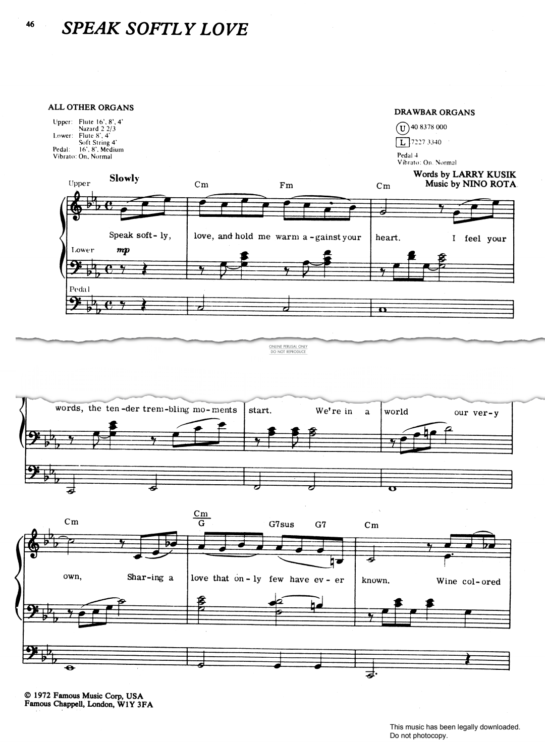 gallery: Speak Softly Love (Love Theme from 'The Godfather'), Nino Rota