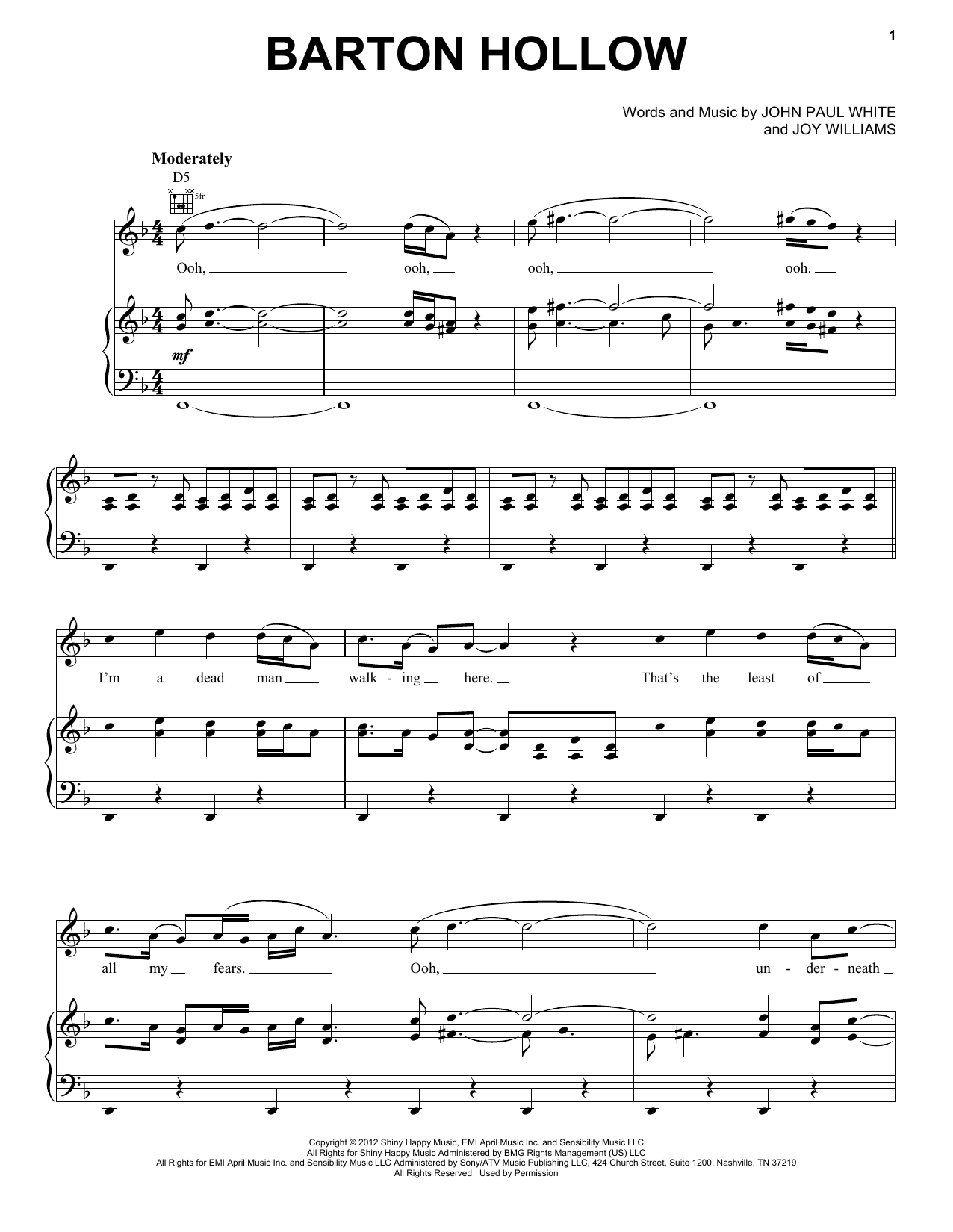 Produktgalerie: Seite 1 von 1 Barton Hollow, The Civil Wars, Gesang, Gitarre, Klavier