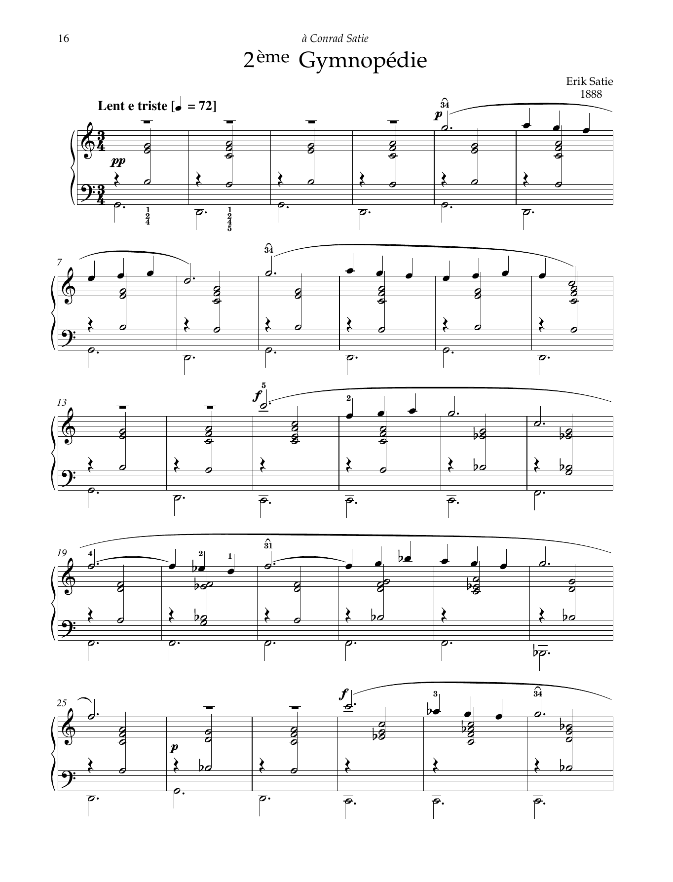 Product gallery: Page 1 of 1 2eme Gymnopedie, Erik Satie