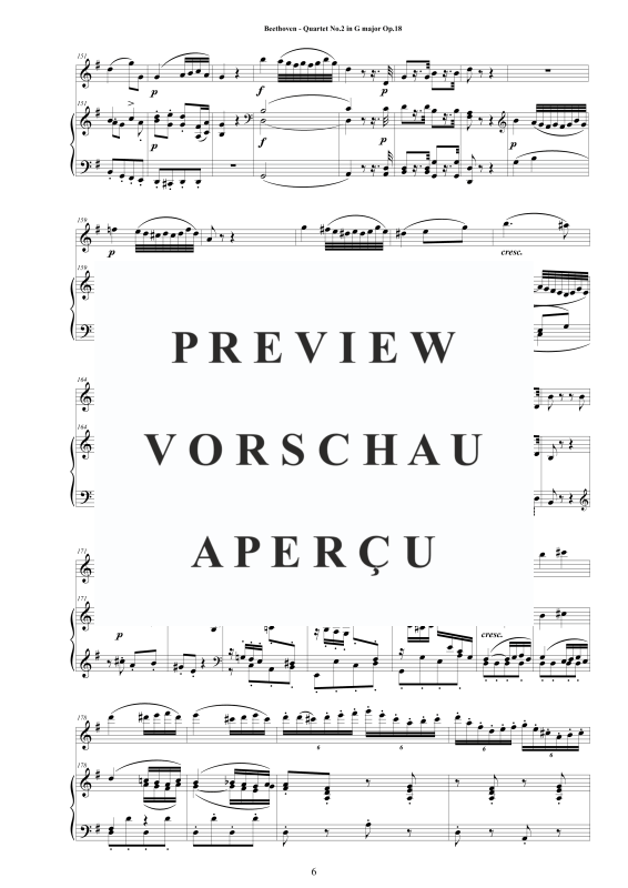 Produktgalerie: Seite 7 von 11 Quartet No.2 in G major Op.18 for Flute and Piano - Score and Part, , Querflöte und Klavier