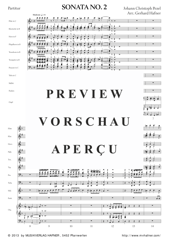 Product gallery: Page 6 of 11 SONATA NO. 2, , (large wind orchestra)