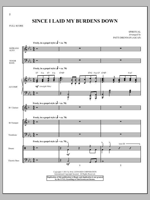 Produktbild zu: Since I Laid My Burdens Down - Score