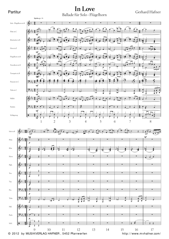 Product gallery: Page 1 of 11 In Love - Ballade, , (large wind orchestra and flugelhorn solo)