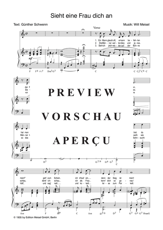 Produktgalerie: Seite 4 von 4 Sieht eine Frau dich an, 	, Klavier und Gesang