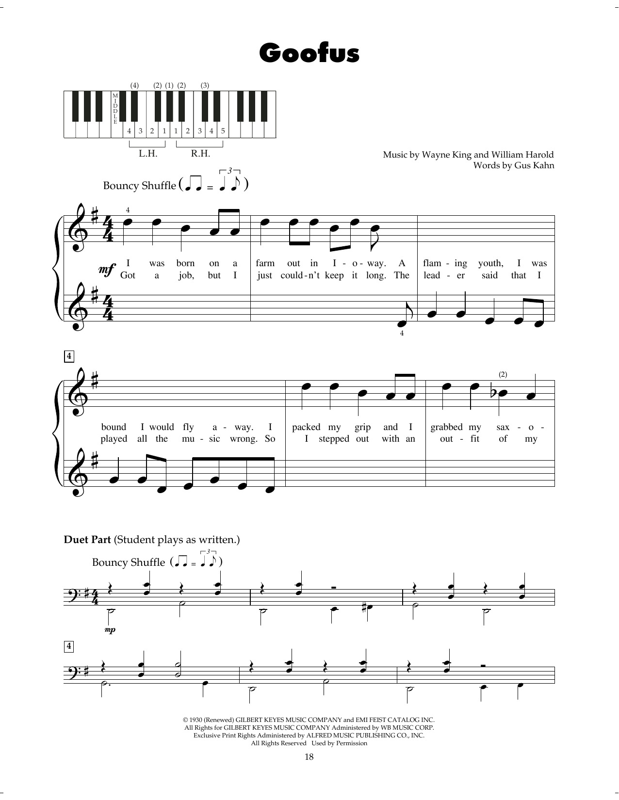 Produktgalerie: Seite 1 von 1 Goofus, The Carpenters, Klavier