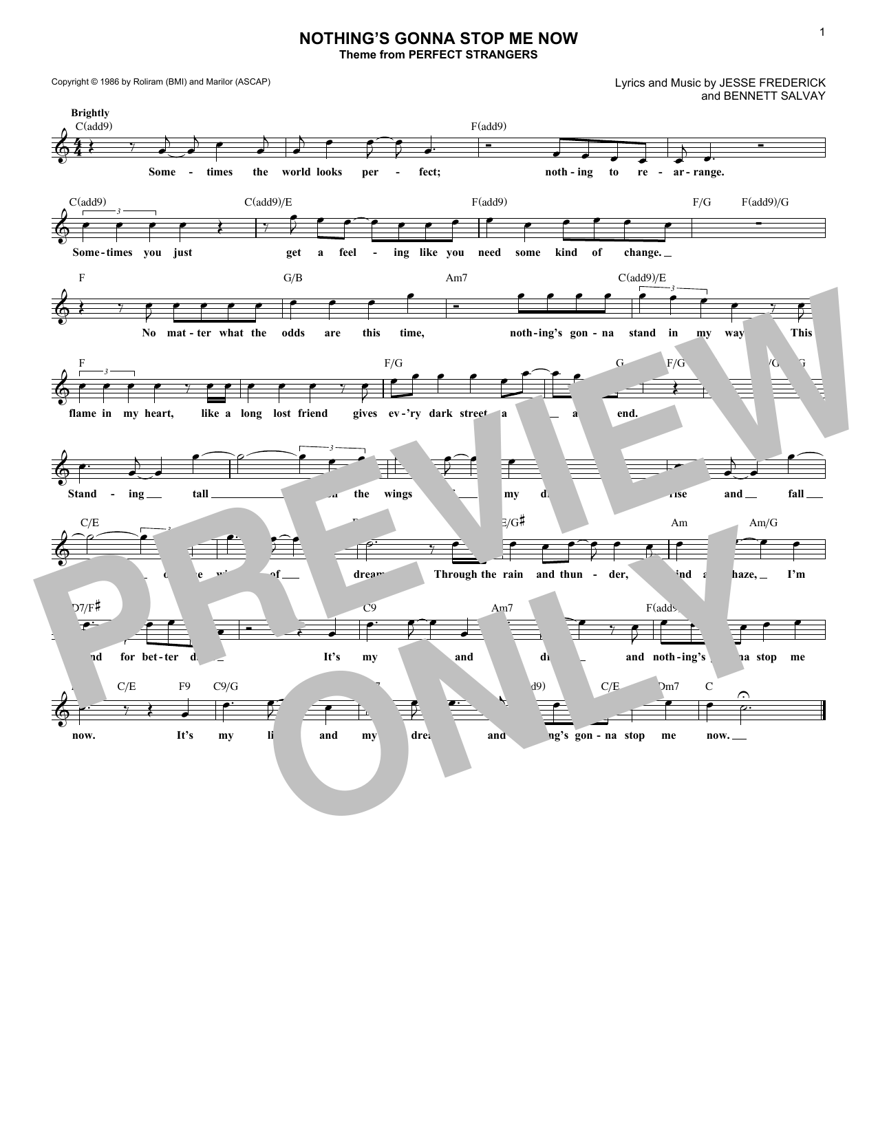Product picture to: Nothing's Gonna Stop Me Now (from Perfect Strangers)