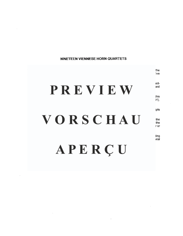 Produktgalerie: Seite 3 von 11 19 Viennese Horn Quartets, Vol. III, , Horn Quartett