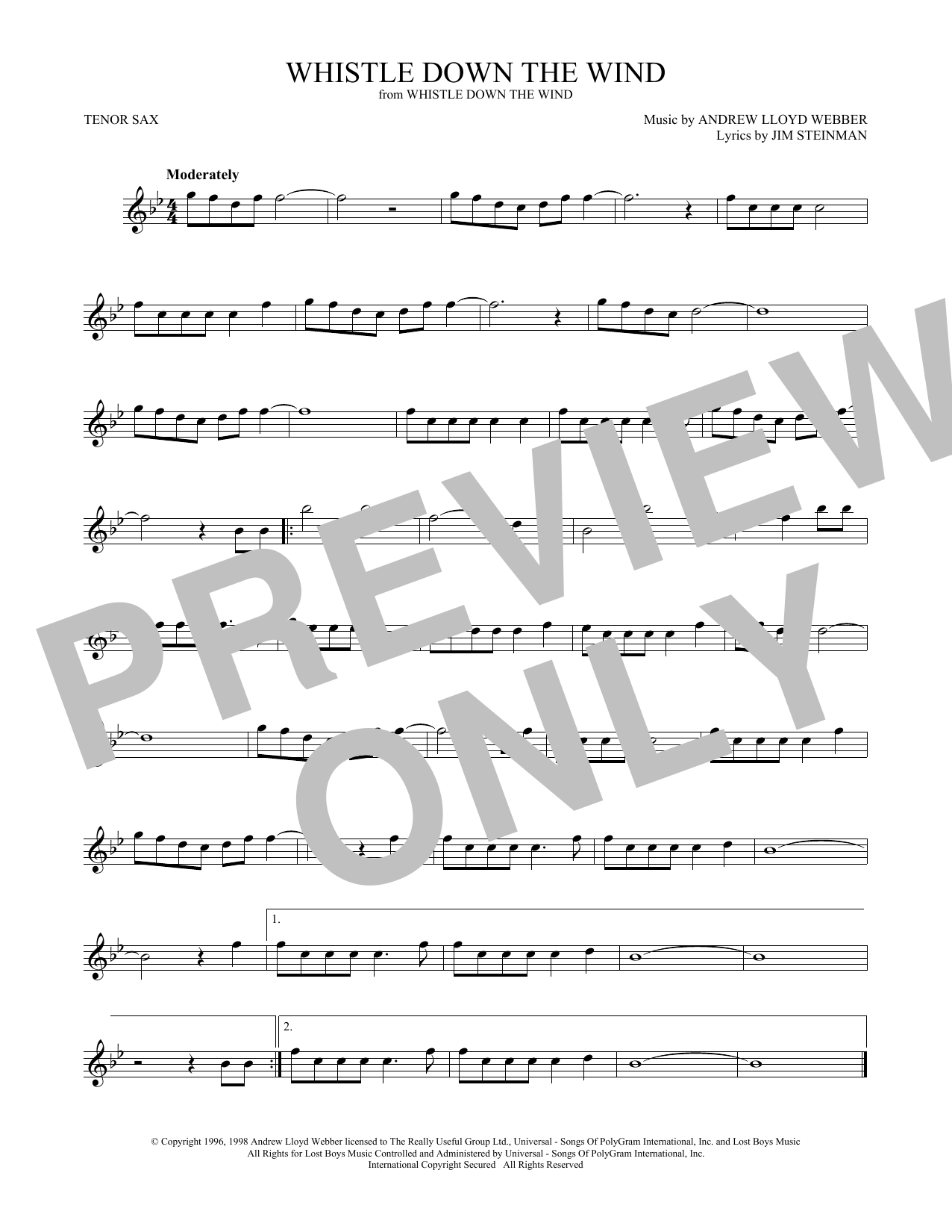 Product gallery: Page 1 of 1 Whistle Down The Wind, Andrew Lloyd Webber