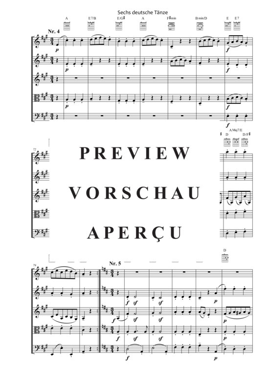 Produktgalerie: Seite 5 von 21 Sechs deutsche Tänze , , (Quintett flexible Besetzung)