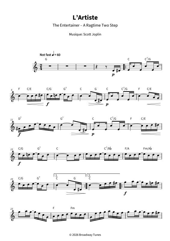 gallery: L´Artiste - The Entertainer - A Ragtime Two Step, , Querflöte