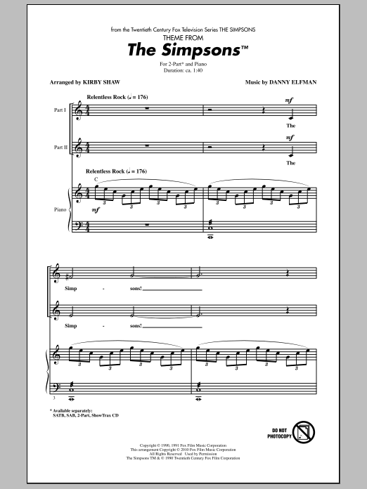 Produktbild zu: Theme From The Simpsons