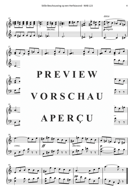 Product gallery: Page 6 of 6 Stille Beschouwing op een Herfstavond - Vereenvoudigde versie, , Piano Solo